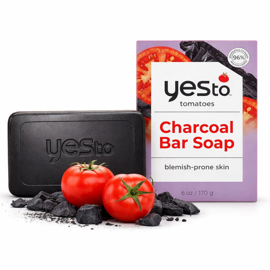 Tomatoes Bar Soap Activated Charcoal with Tomato Extracts and Sunflower Seed Oil Face, Body Soap for Men, Women and Teens No Paraben, 7 Ounce Bar
